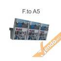 PORTA DEPLIANT A BINARIO DA PARETE 3 TASCHE FORMATO A5 GUIDA IN ALLUMINIO PDS707
