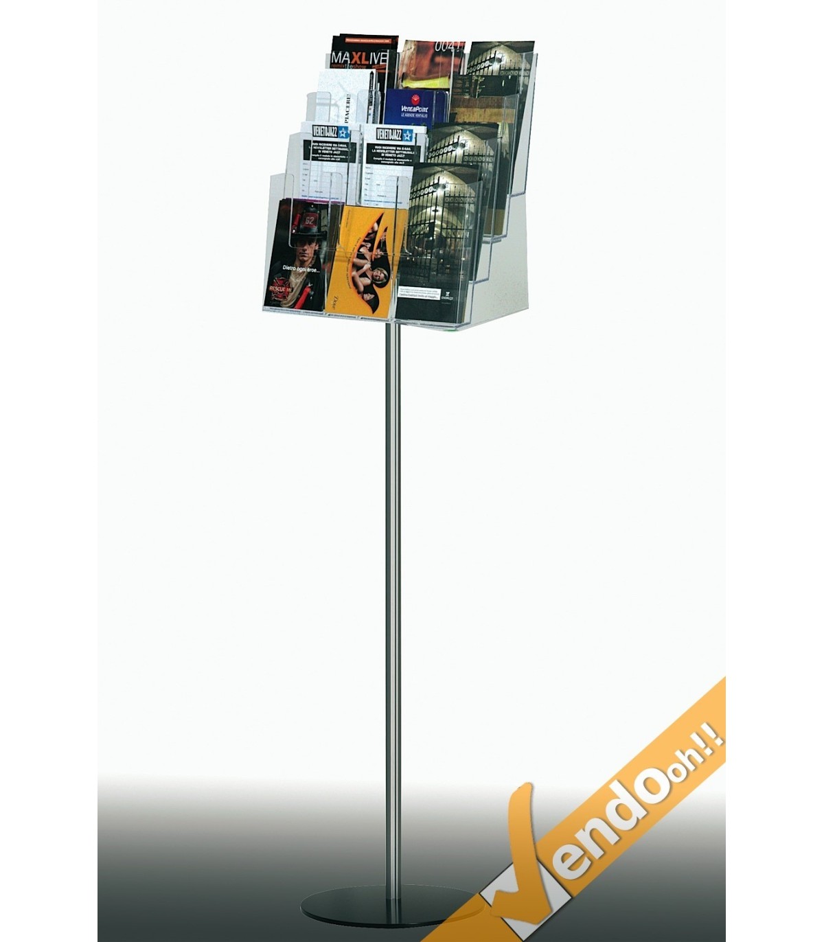 BASE ESPOSITORE DEPLIANT VOLANTINI PAVIMENTO LEGGIO NEGOZIO AGENZIA SLV_B