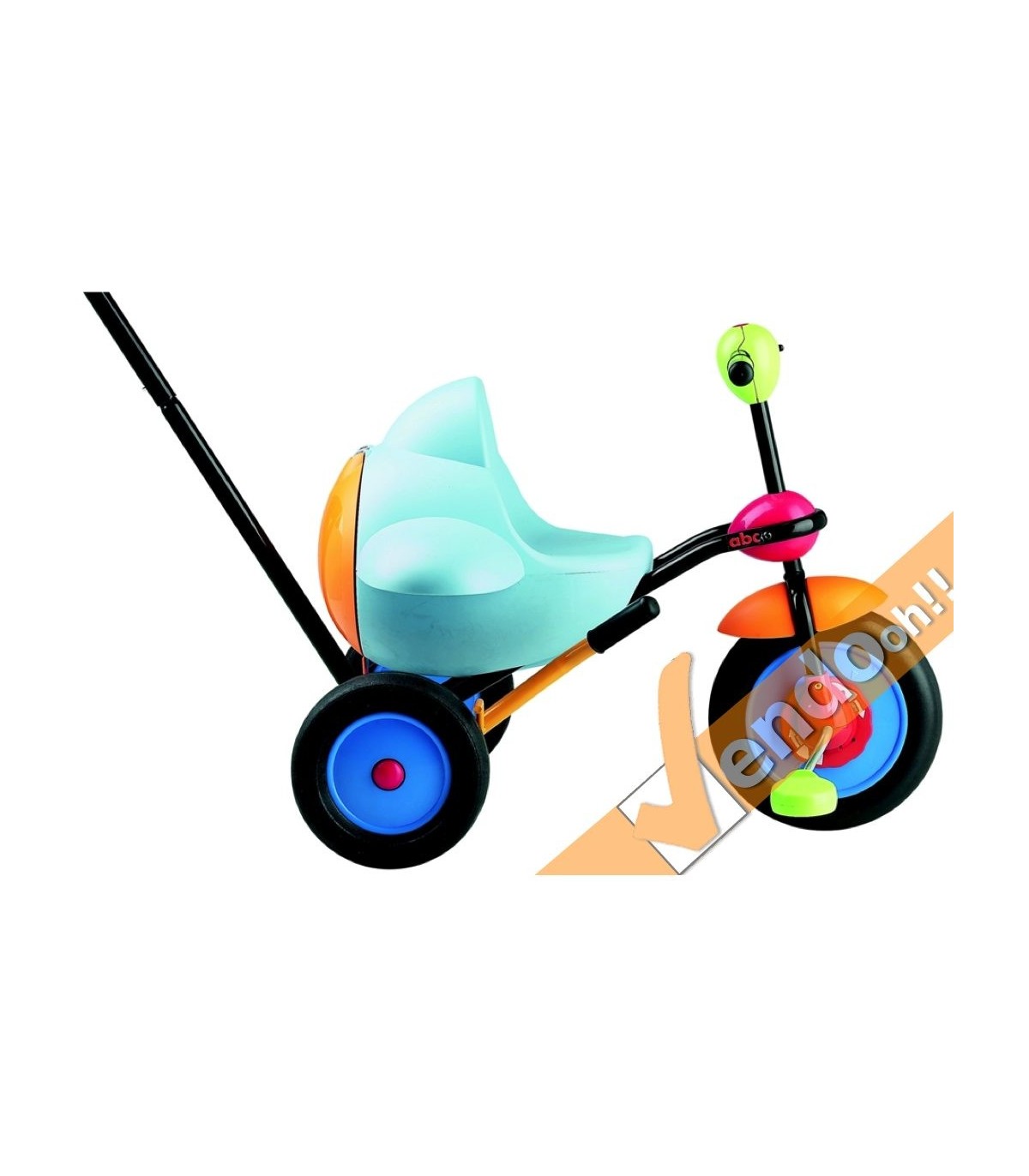 TRICICLO CON MANICO BAMBINO BAMBINA BAMBINI BIMBO BIMBI 18 -36 MESI 0015ABC