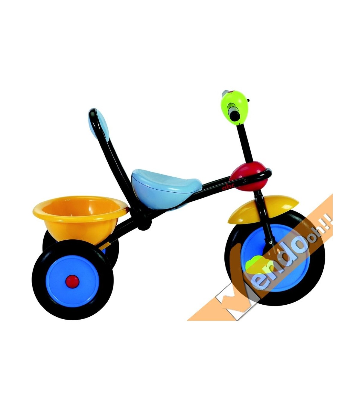 TRICICLO IN METALLO BAMBINO BAMBINA BAMBINI BIMBO BIMBI 18 - 36 MESI 0002ABC