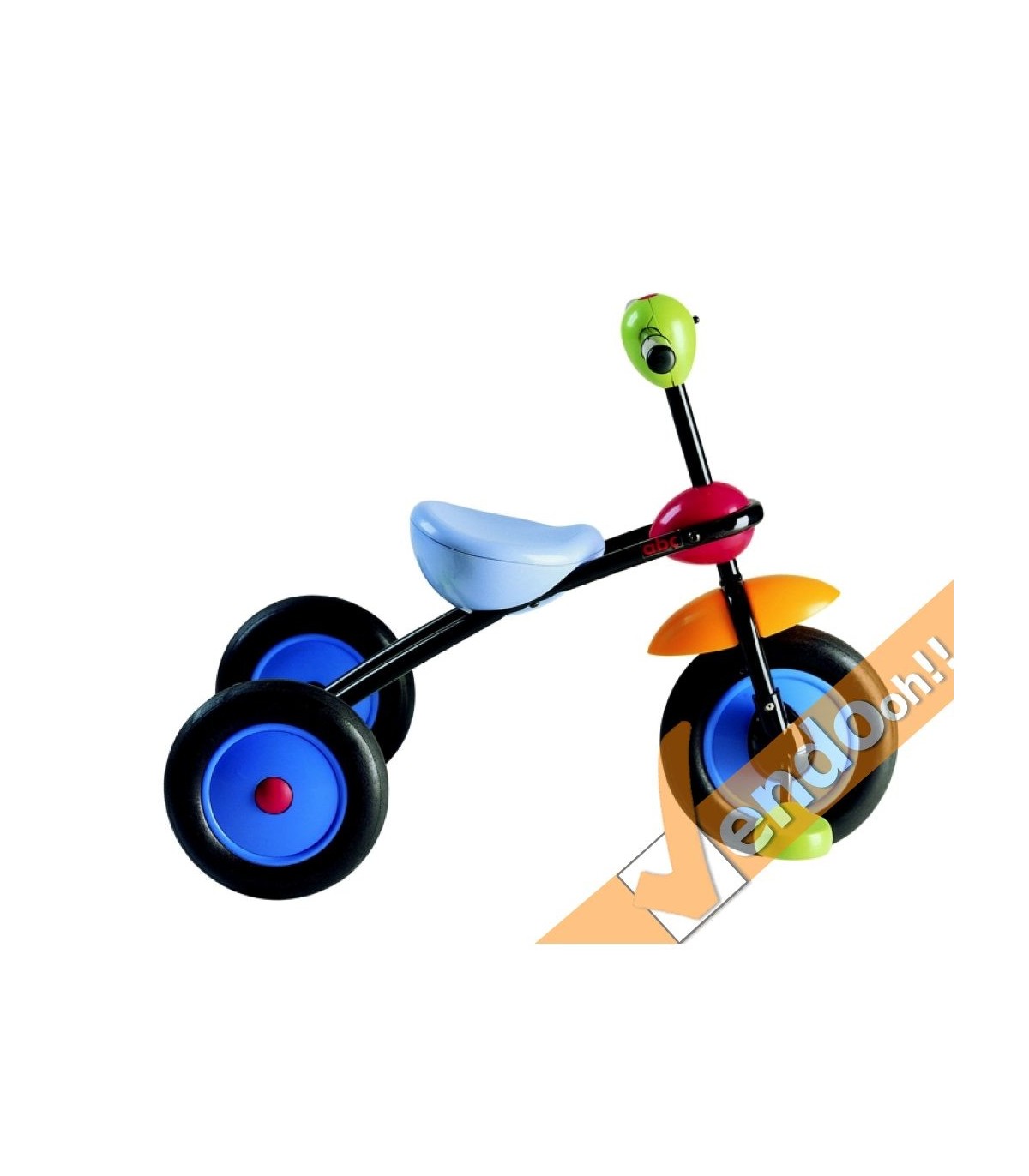 TRICICLO IN METALLO BAMBINO BAMBINA BAMBINI BIMBO BIMBI 18 - 36 MESI 0001ABC