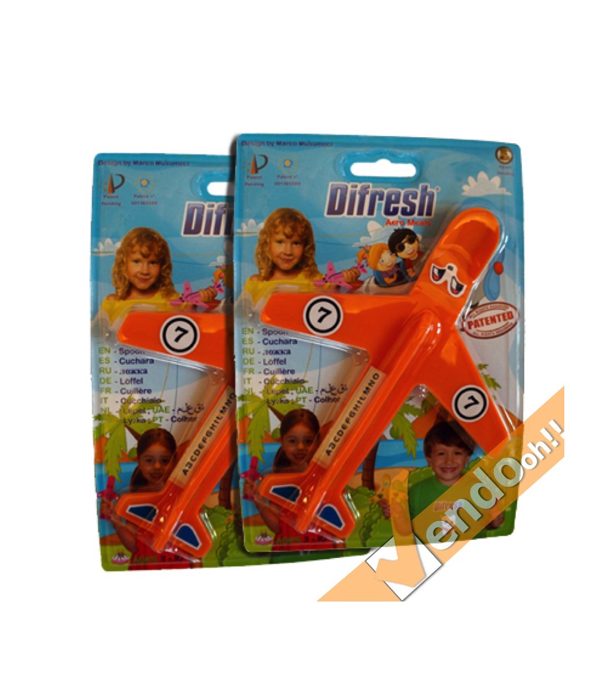 2 PZ CUCCHIAIO BAMBINI BAMBINO A FORMA DI AEREO SICURO 100% DIVERTENTE COLORATO
