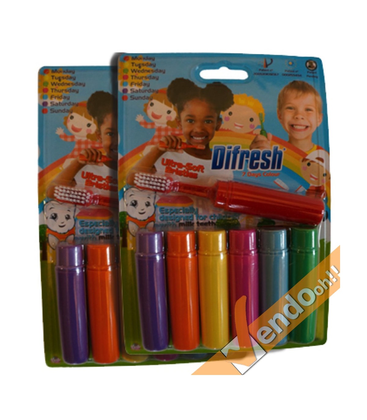 2 KIT PER 7 SPAZZOLINI DENTI DA LATTE E GENGIVE COLORATI SICURI 100% PER BAMBINI