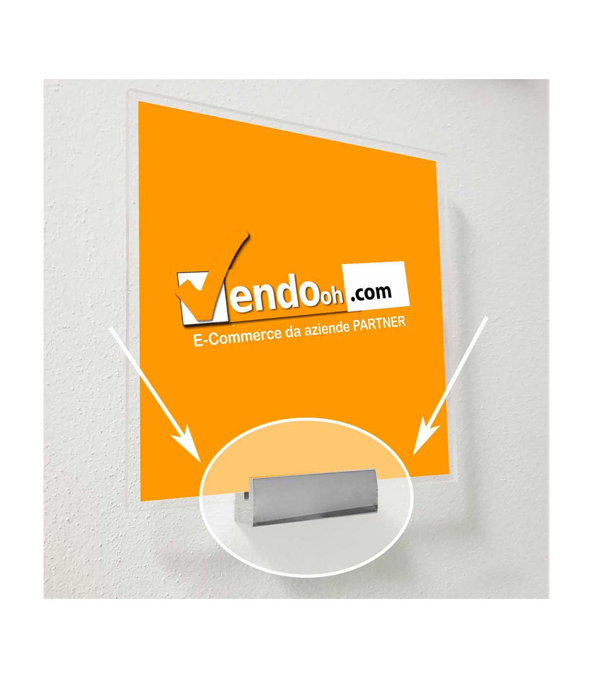 ESPOSITORE PUBBLICITARIO DA PARETE PORTA TARGHE PANNELLI INDICAZIONI DIST09-10