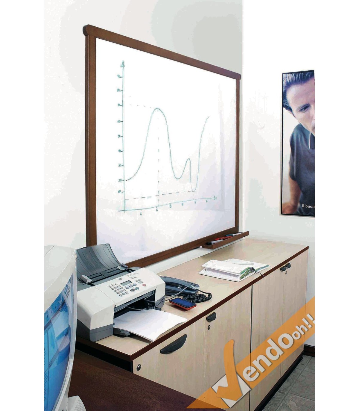 LAVAGNA IN LEGNO DA PARETE DOPPIA FACCIATA SCRIVIBILE PENNARELLI GESSETTO LAV02