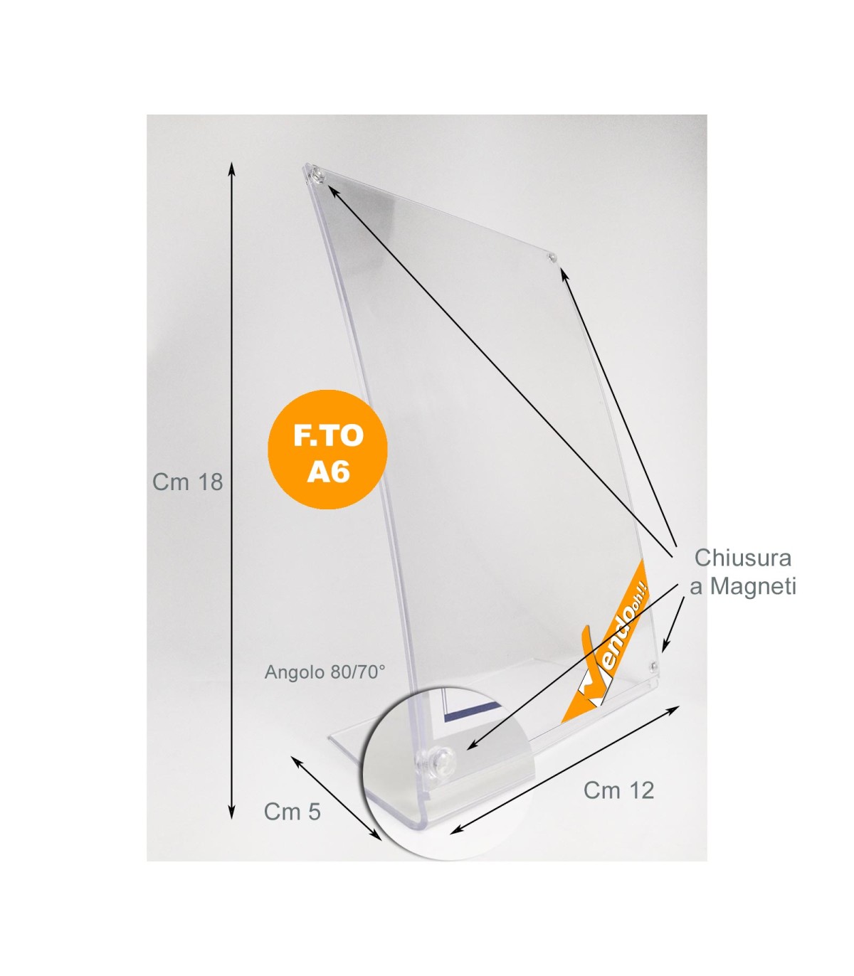 PORTA AVVISI DEPLIANT LOCANDINE FOTO TARGHE DA TAVOLO BANCO FORMATO A6  PAB203
