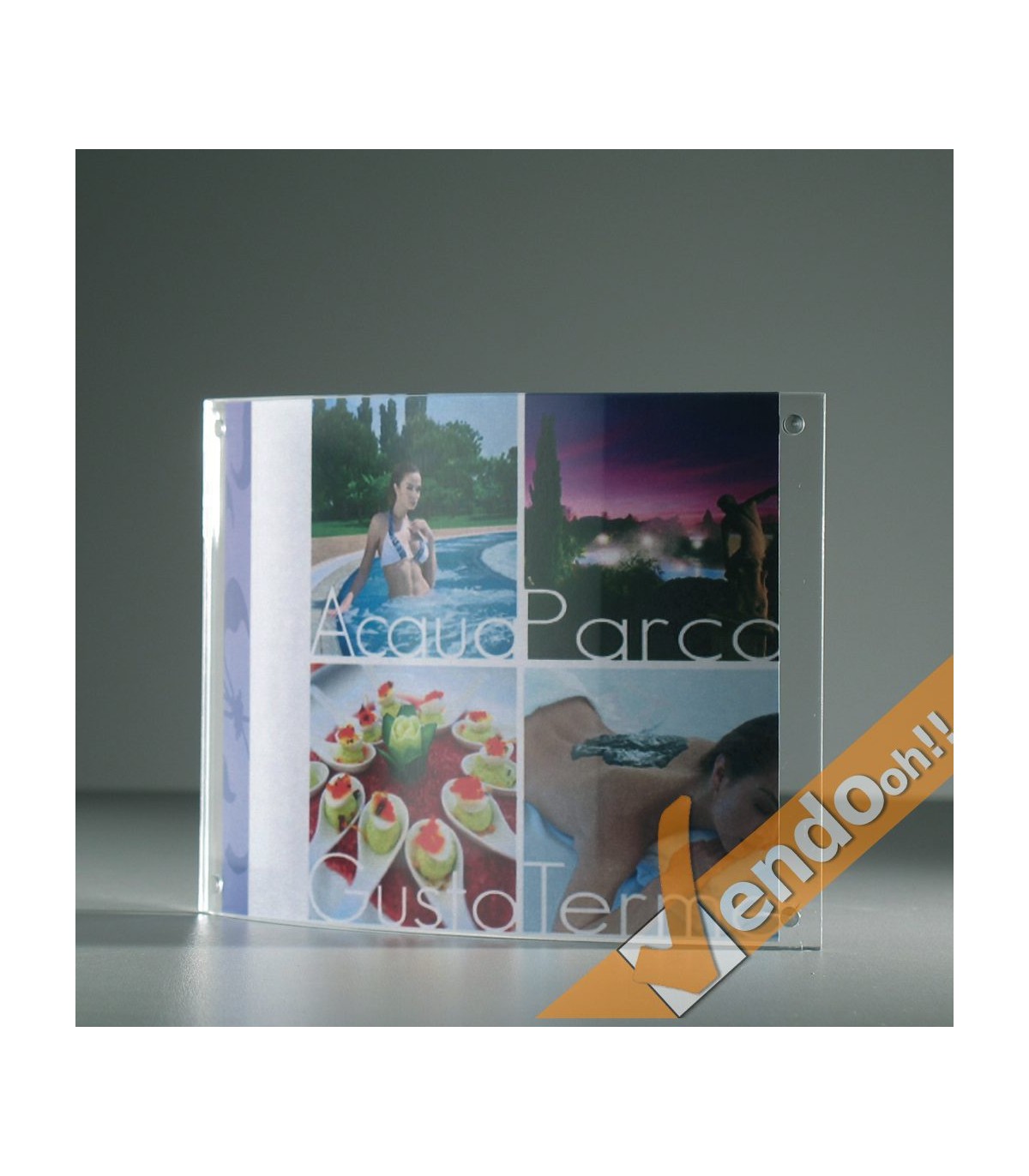 PORTA AVVISI DEPLIANT LOCANDINE FOTO TARGHE DA TAVOLO BANCO FORMATO 18x13 PAB206