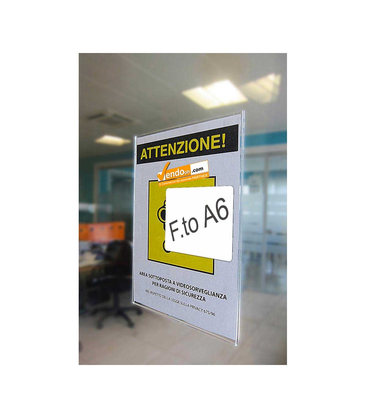 PORTA AVVISI TARGA ADESIVO DA PARETE MURO VETRINA UFFICIO NEGOZIO VARIE MISURE