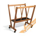 PORTA TELE QUADRI DISEGNI BLOCCHI CARTELLLE RIVISTE IN LEGNO CON RUOTEIWPC-70