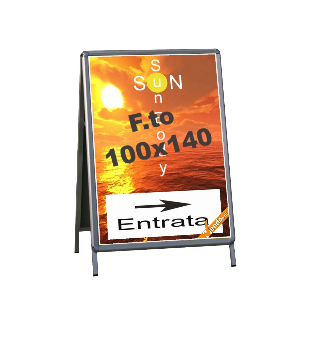 CORNICE ESPOSITIVA CAVALLETTO PUBBLICITARIO 70x100 ESPOSITORE CRBF02