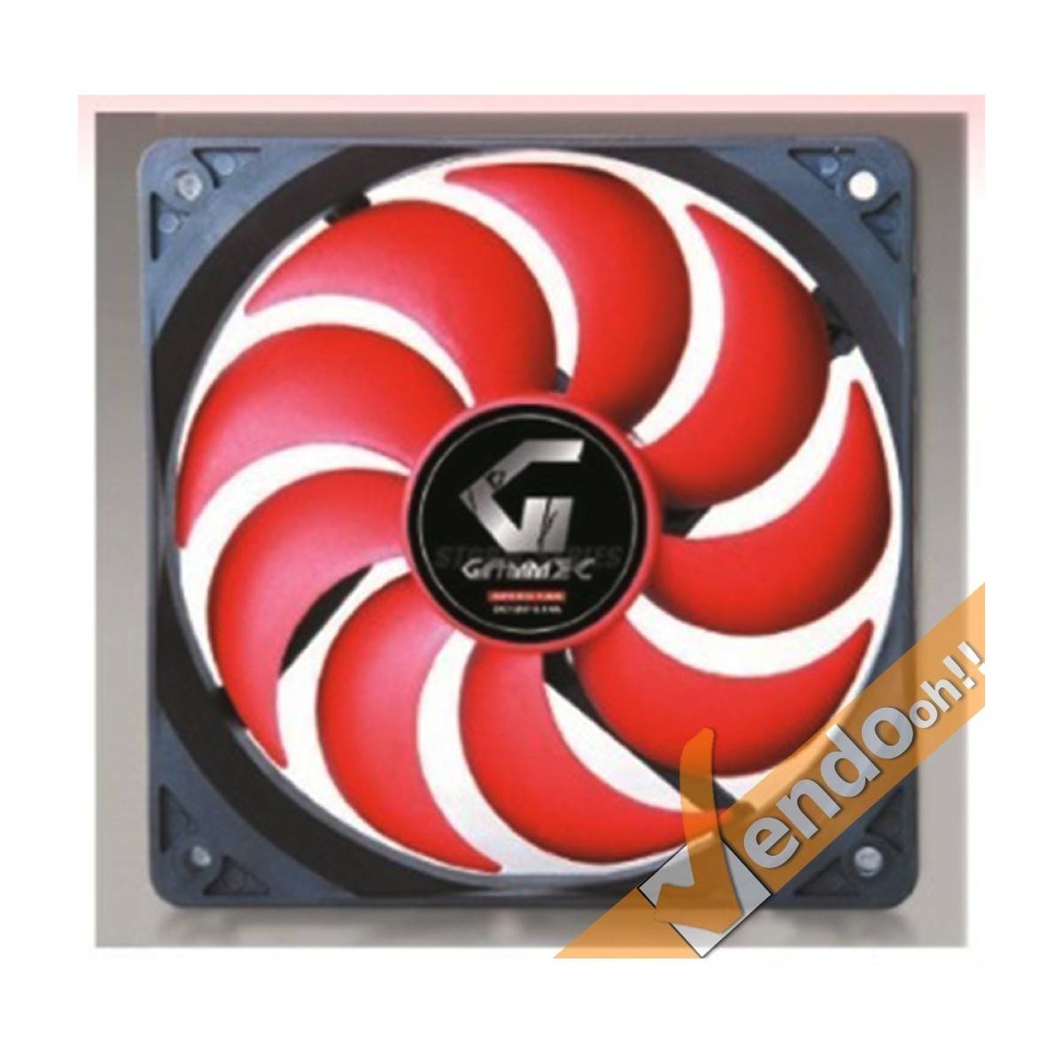 VENTOLA RAFFREDDAMENTO COMPUTER COLORATA ROSSA PC FAN 12X12 CM 3+4 PIN 12  VOLT