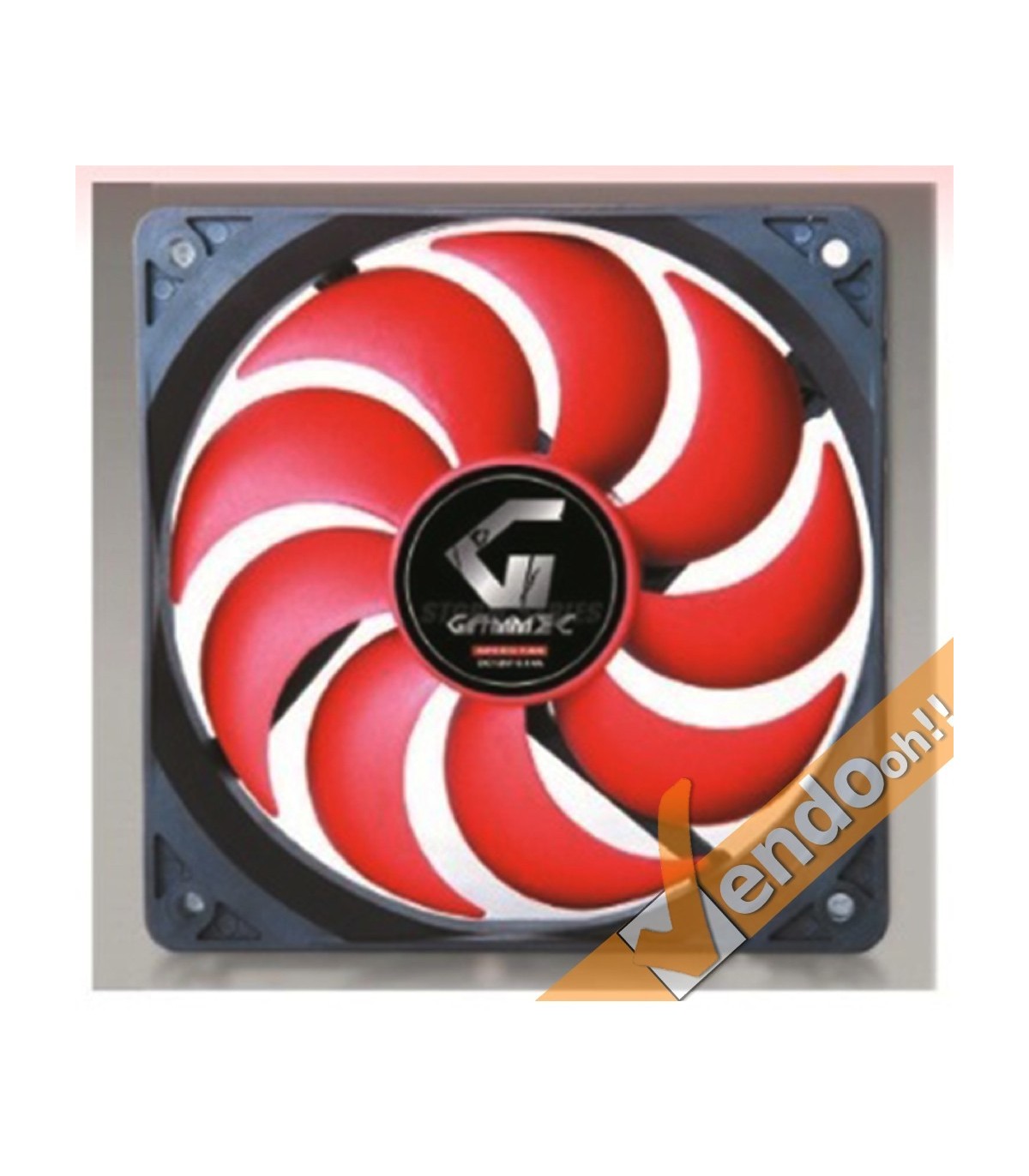 VENTOLA RAFFREDDAMENTO COMPUTER COLORATA ROSSA PC FAN 12X12 CM 3+4 PIN 12 VOLT