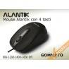 MOUSE MAUSE A FILO USB 4 TASTI COLORATO NERO OPACO GOMMATO PUNTATORE LASER