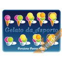 LISTINO ADESIVO GELATO DA ASPORTO SCRIVI PREZZO PER VETRINE GELATERIA GELATERIE