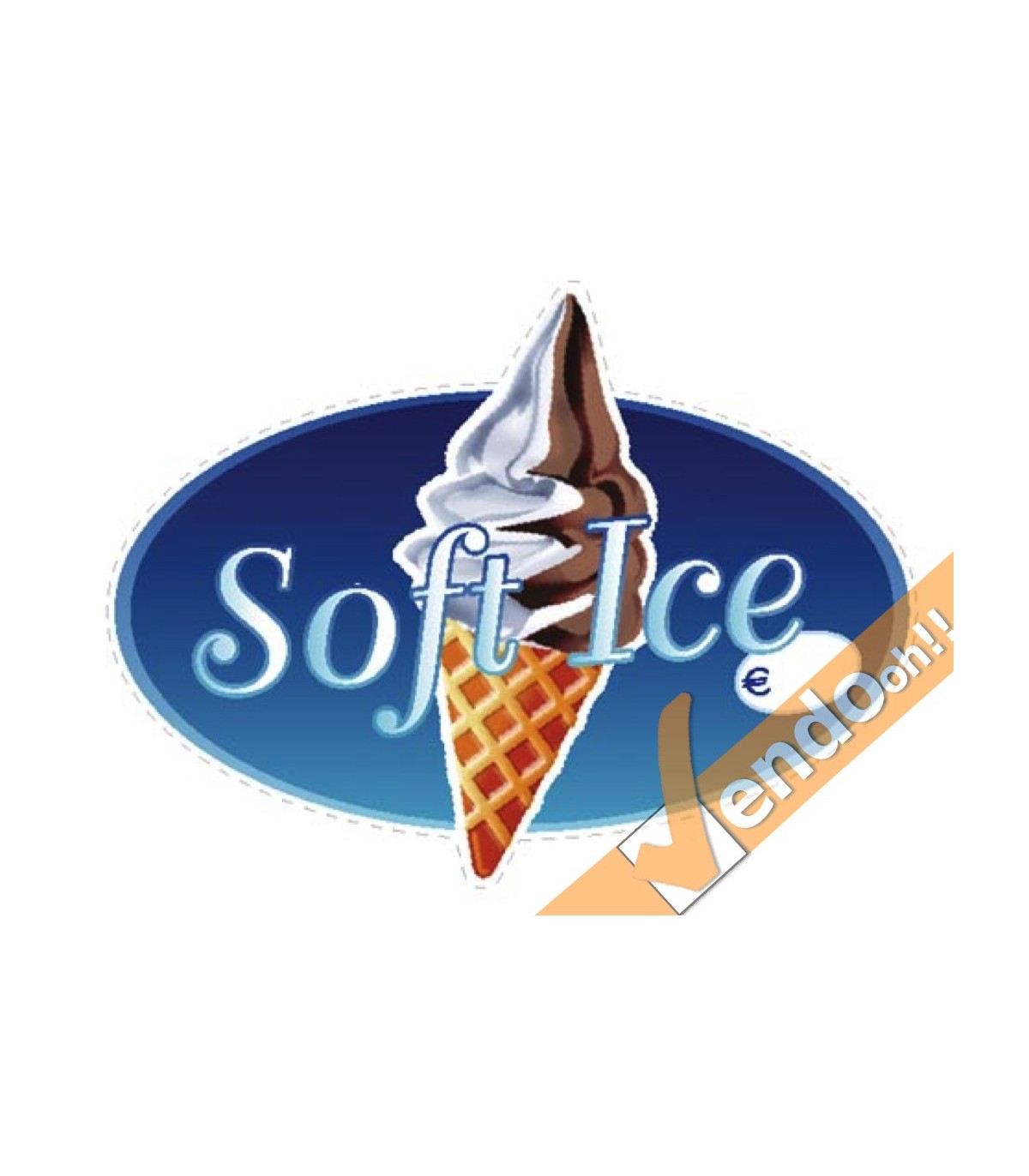 ADESIVO SAGOMATO GELATO SOFT ICE PER BANCO VETRINE FINESTRE GELATERIA GELATERIE