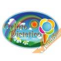 ADESIVO SAGOMATO GELATO DIETETICO PER BANCO VETRINE FINESTRE GELATERIA GELATERIE