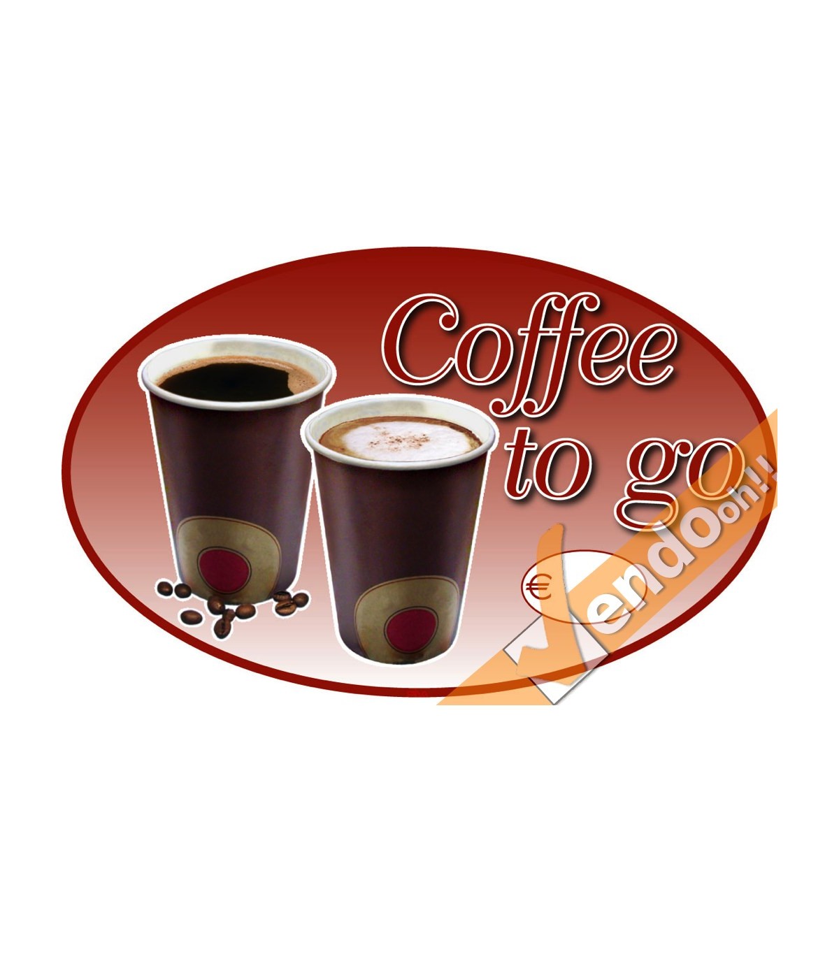 LISTINO ADESIVO OVALE PER BANCO VETRINE GELATERIA GELATERIE CAFFETTERIA BAR