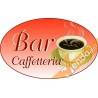 ADESIVO OVALE CAFFE PER BANCO VETRINE GELATERIA GELATERIE CAFFETTERIA BAR