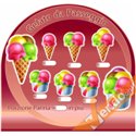 LISTINO ADESIVO GELATO DA PASSEGGIO PER BANCO VETRINE GELATERIA GELATERIE