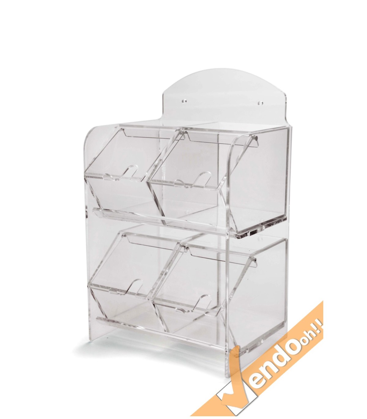 CASSETTIERA 4 CASSETTINI ESPOSITORE PORTA GRANELLE BANCO GELATERIA PASTICCERIA