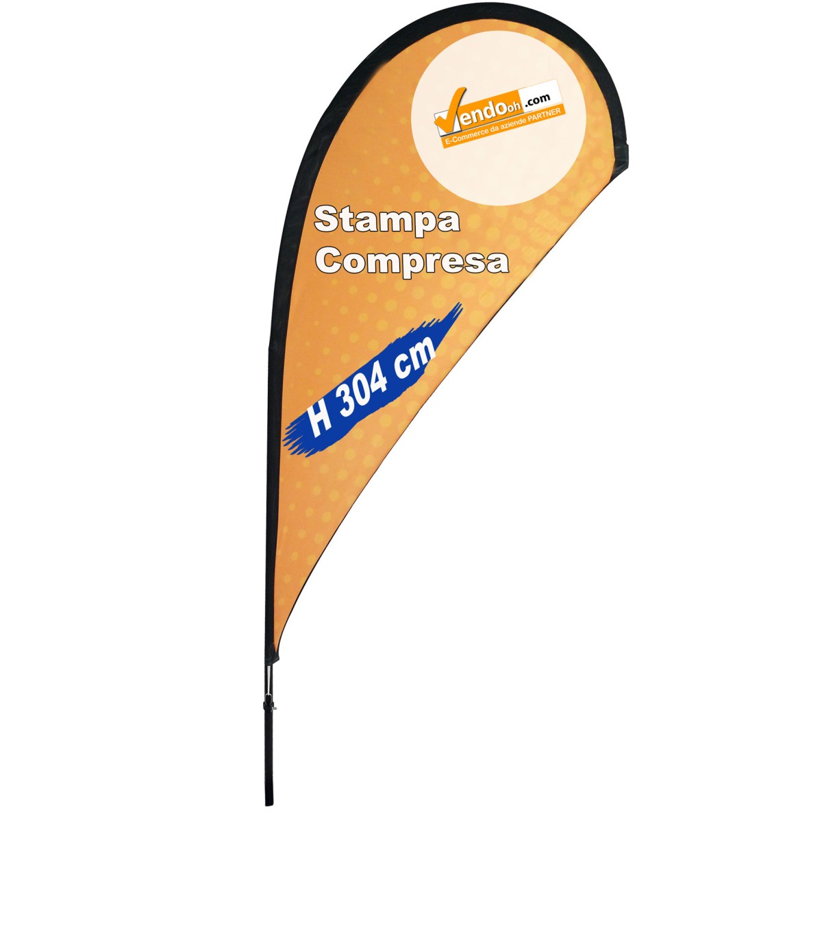 ESPOSITORE A BANDIERA DA ESTERNO INTERNO ANCHE BASE PER AUTO NEVE E PICCHETTO