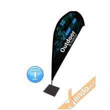 ESPOSITORE A BANDIERA DA ESTERNO INTERNO BASE QUADRA IN METALLO PESANTE