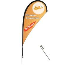 ESPOSITORE A BANDIERA DA ESTERNO INTERNO BASE A PICCHETTO PER TERRA