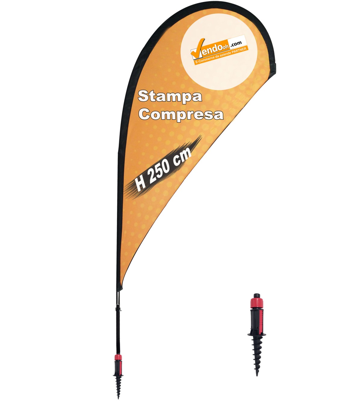 ESPOSITORE A BANDIERA DA ESTERNO INTERNO BASE PER NEVE