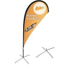 ESPOSITORE A BANDIERA DA ESTERNO INTERNO BASE A X PESANTE DA PAVIMENTO