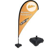 ESPOSITORE A BANDIERA DA ESTERNO INTERNO BASE ZAVORRABILE RIEMPIBILE