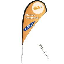 ESPOSITORE A BANDIERA DA ESTERNO INTERNO BASE A PICCHETTO PER TERRA