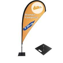 ESPOSITORE A BANDIERA DA ESTERNO INTERNO BASE QUADRA IN METALLO PESANTE