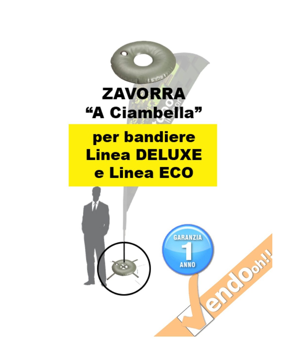 ZAVORRA A CIAMBELLA CONTRAPPESO PER ESPOSITORI A BANDIERA LINEA ECO E DELUXE
