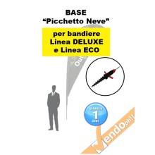 BASE A PICCHETTO VITE PER LA NEVE PER ESPOSITORI A BANDIERA LINEA ECO E DELUXE