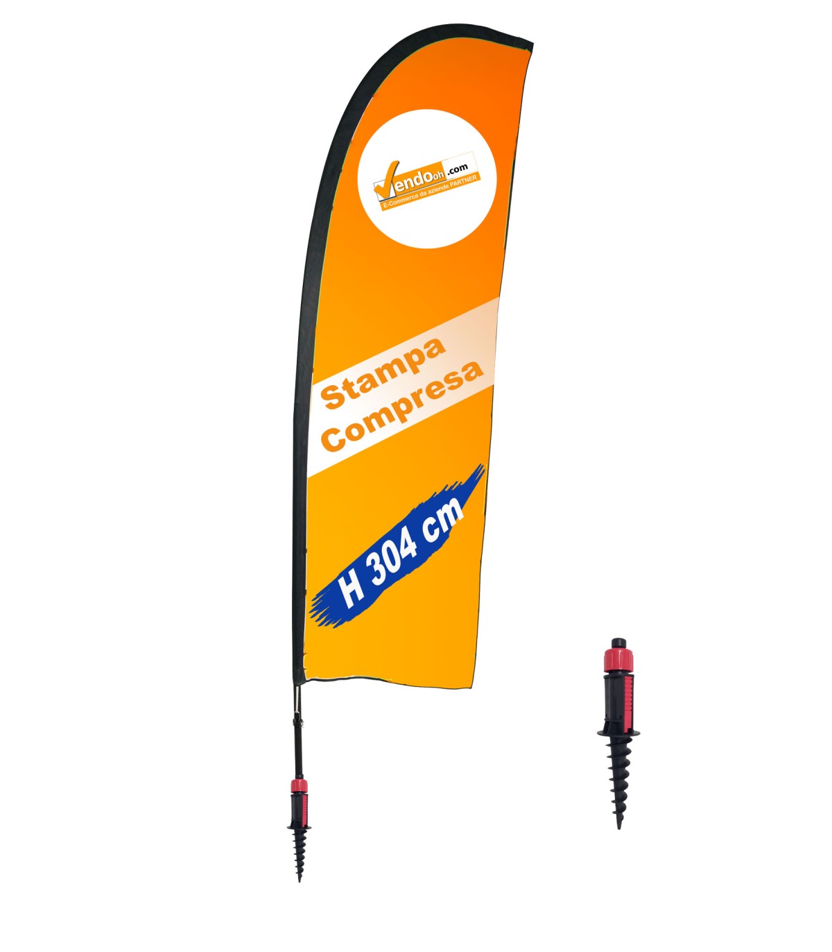 ESPOSITORE A BANDIERA DA ESTERNO INTERNO BASE PER NEVE