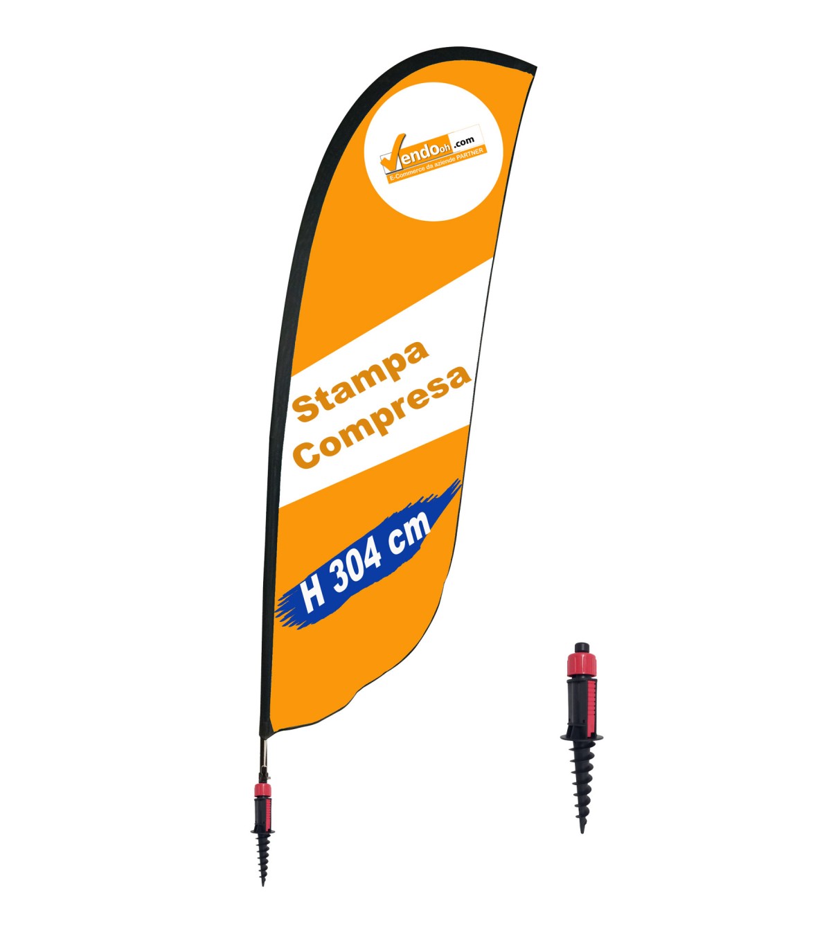 ESPOSITORE A BANDIERA DA ESTERNO INTERNO BASE PER NEVE