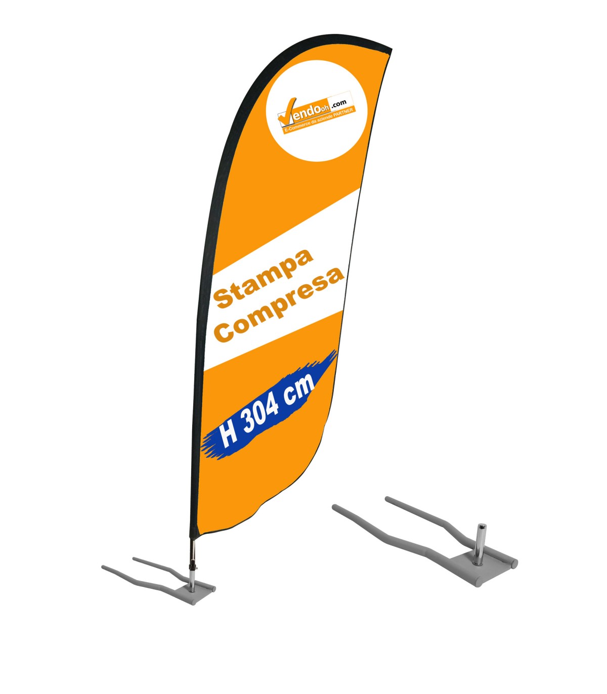 ESPOSITORE A BANDIERA DA ESTERNO INTERNO BASE PER AUTO