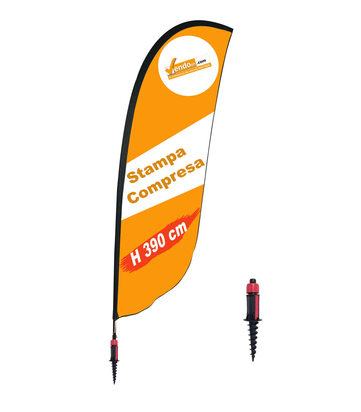 ESPOSITORE A BANDIERA DA ESTERNO INTERNO BASE PER NEVE