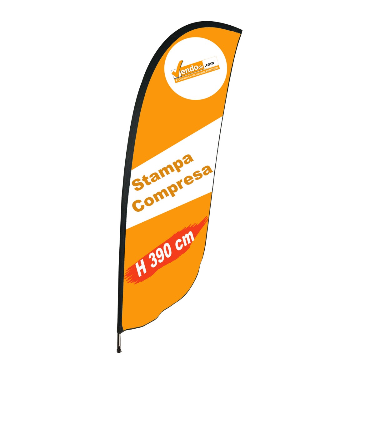 ESPOSITORE A BANDIERA DA ESTERNO INTERNO ANCHE BASE PER AUTO NEVE E PICCHETTO