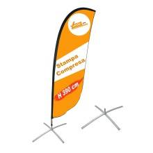 ESPOSITORE A BANDIERA DA ESTERNO INTERNO BASE A "X" PESANTE