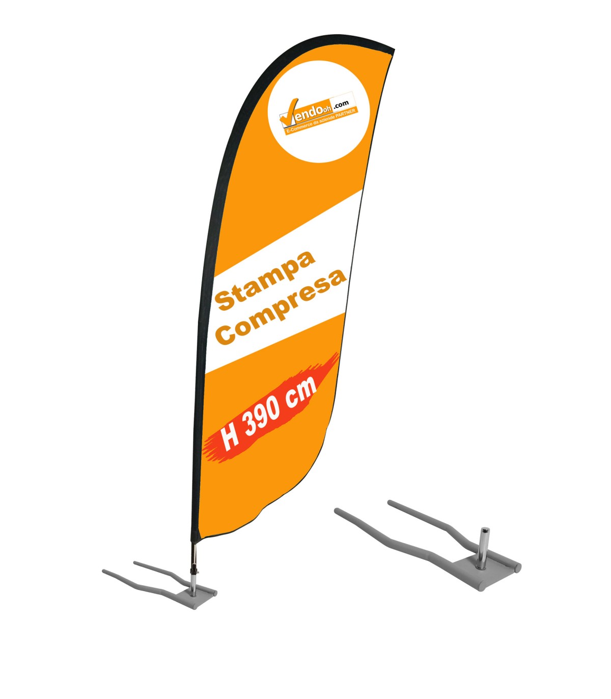 ESPOSITORE A BANDIERA DA ESTERNO INTERNO BASE PER AUTO