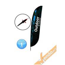 ESPOSITORE A BANDIERA DA ESTERNO INTERNO BASE PER NEVE