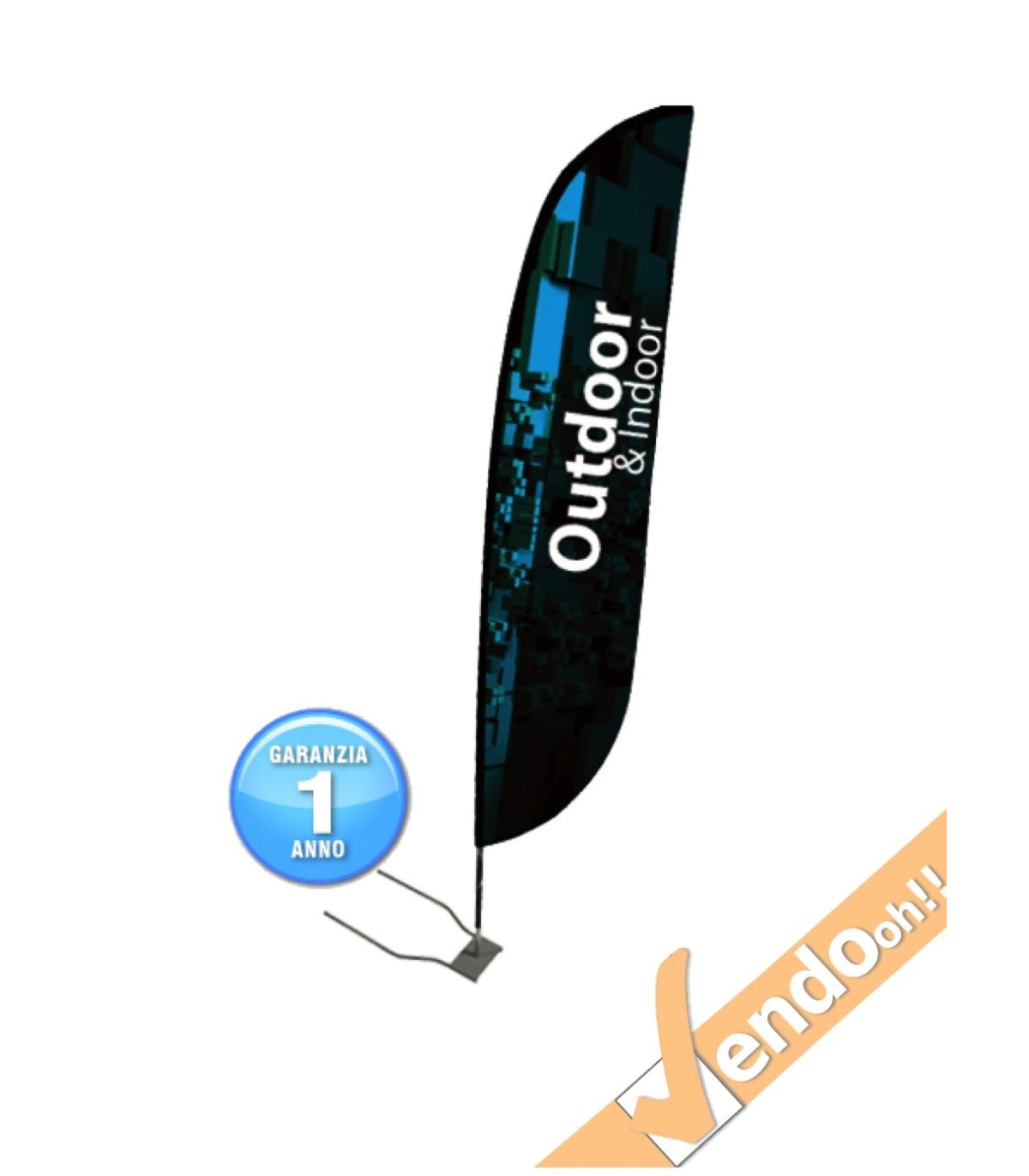 ESPOSITORE A BANDIERA DA ESTERNO INTERNO BASE PER AUTO