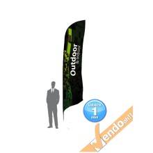 ESPOSITORE A BANDIERA DA ESTERNO ED INTERNO SENZA BASE