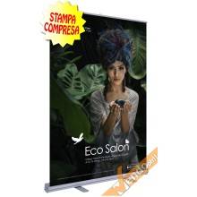 BANNER ROLL UP ROLL-UP ESPOSITORE PUBBLICITARIO DA PAVIMENTO VERTICALE 122X200