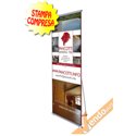 BANNER ESPOSITORE PUBBLICITARIO DA PAVIMENTO VERTICALE 80X205 INTERNO ESTERNO