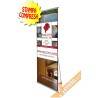 BANNER ESPOSITORE PUBBLICITARIO DA PAVIMENTO VERTICALE 80X205 INTERNO ESTERNO