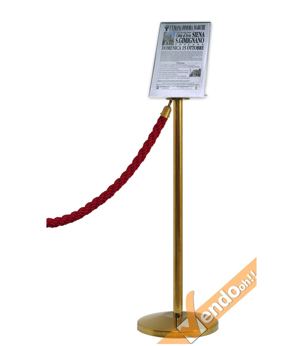 PORTA AVVISI PORTA DEPLIANT FORMATO A4 PER COLONNA COLONNINE SEGNA PERCORSO