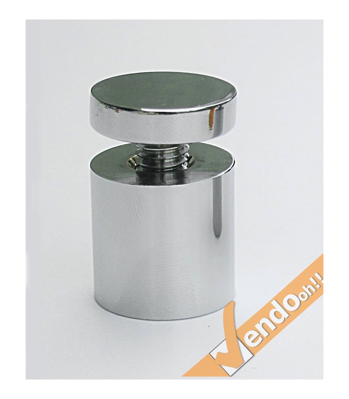 KIT 4 DISTANZIALI A VITE PER TARGHE DA PARETE MURO IN OTTONE CROMATO 25 x 25 mm