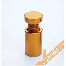 KIT 4 DISTANZIALI A VITE TARGHE DA PARETE MURO IN ALLUMINIO CROMATO ARGENTO ORO